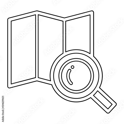Map icon in line style