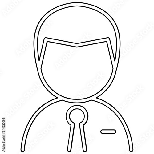 Staff icon in line style