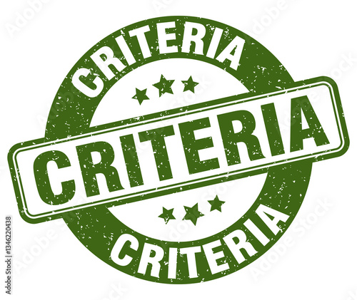 criteria stamp. criteria label. round grunge sign