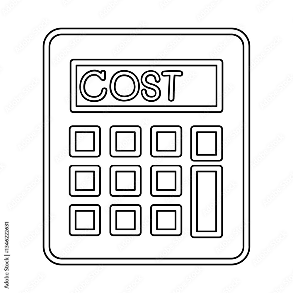 Cost calculation icon in line style Cost calculation icon in line style