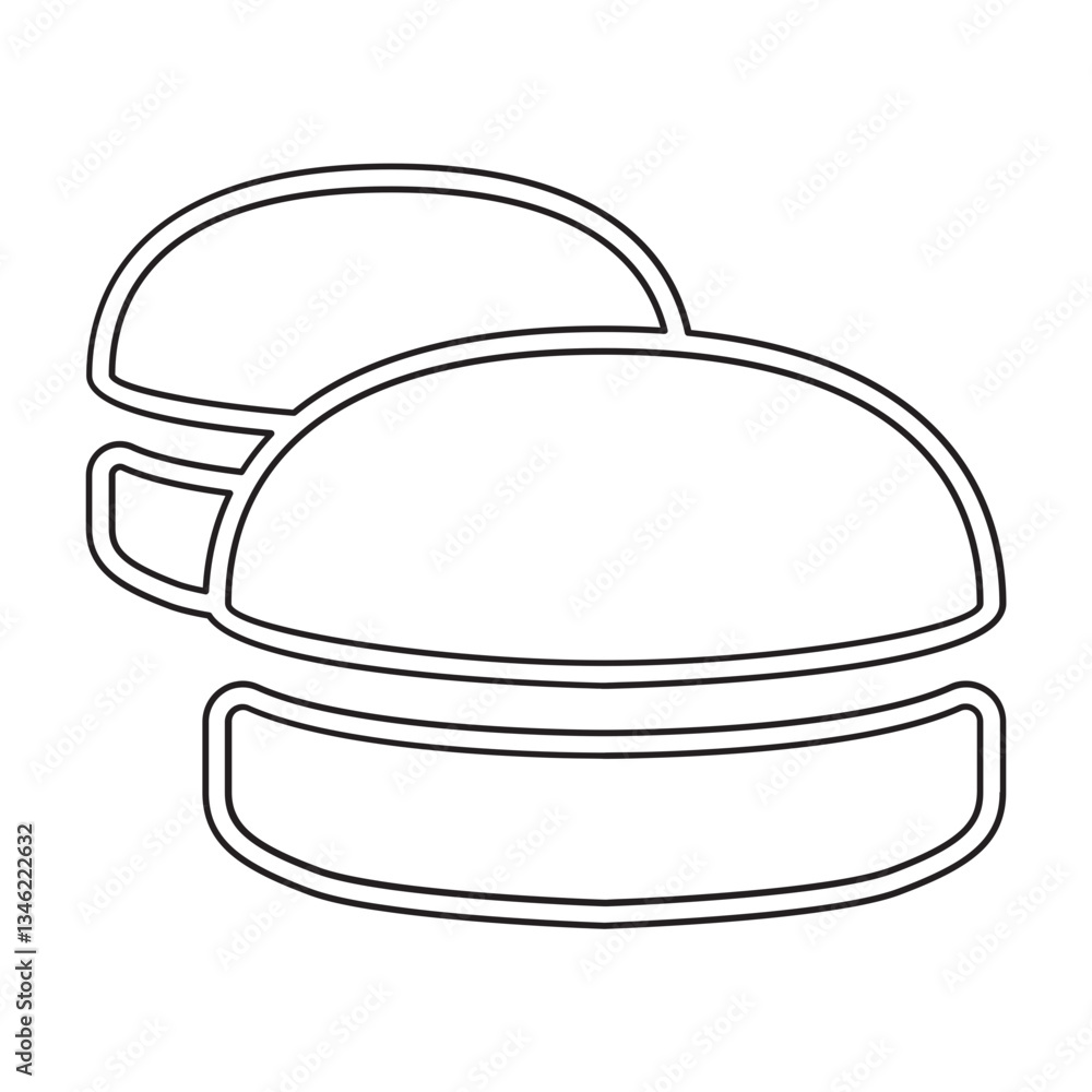Macaron icon in line style Macaron icon in line style