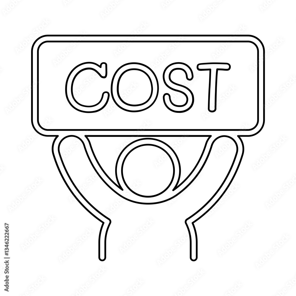 Business cost icon in line style Business cost icon in line style