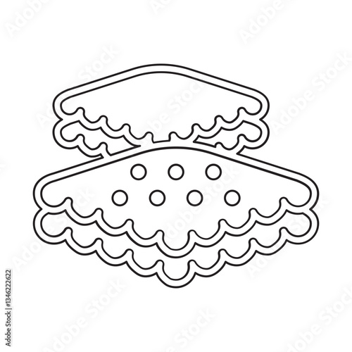 Biscuit icon in line style