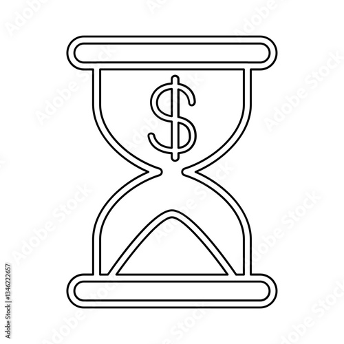Business cost icon in line style