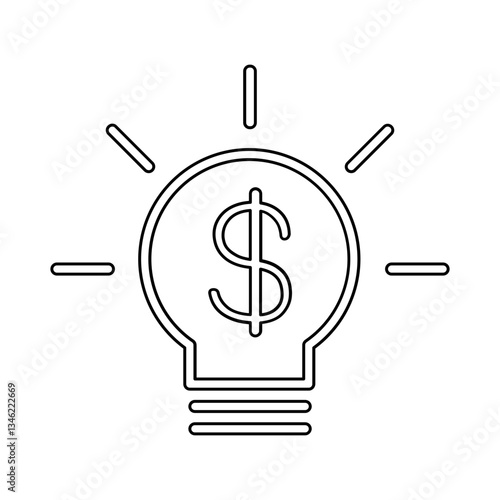 Business idea icon in line style