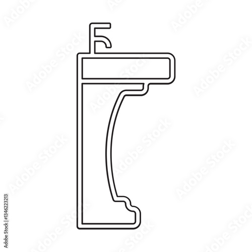 Sink icon in line style