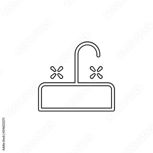 Sink icon in line style