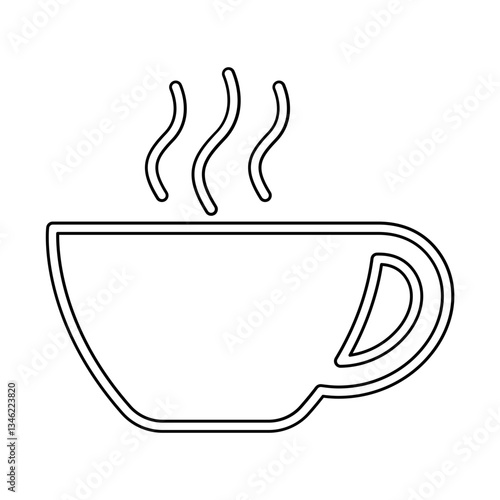 Hot chocolate icon in line style