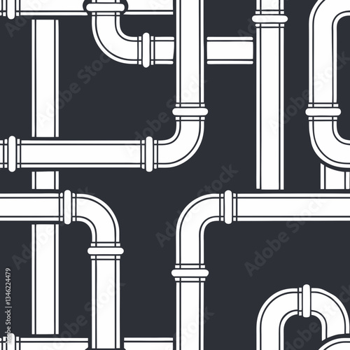 abstract pipe maze, seamless background