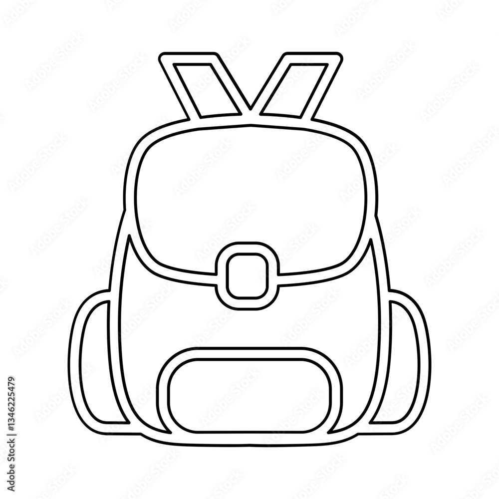 Obraz premium Backpack icon in line style