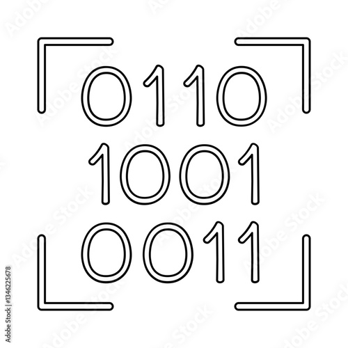 Database icon in line style