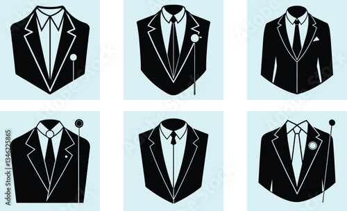 Lapel Pin silhouette vector