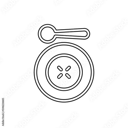 Soup icon in line style