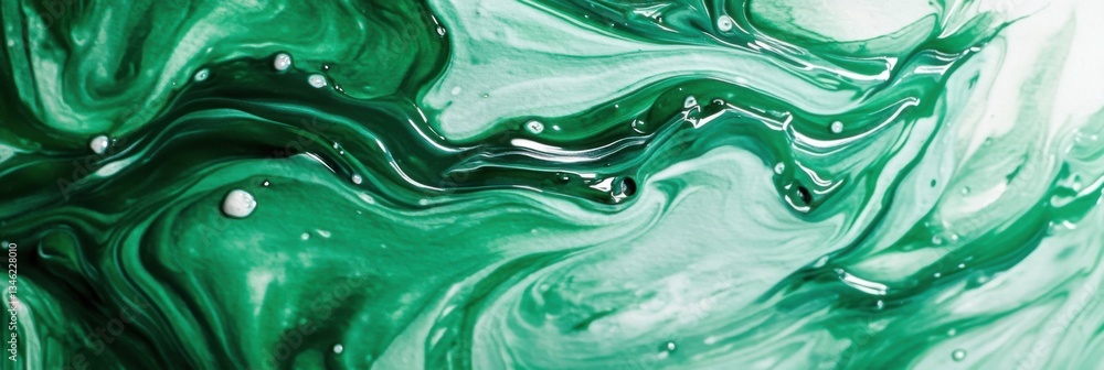 Abstract Green and White Marble Swirls Creating a Fluid Artistic Design Abstract Green and White Marble Swirls Creating a Fluid Artistic Design