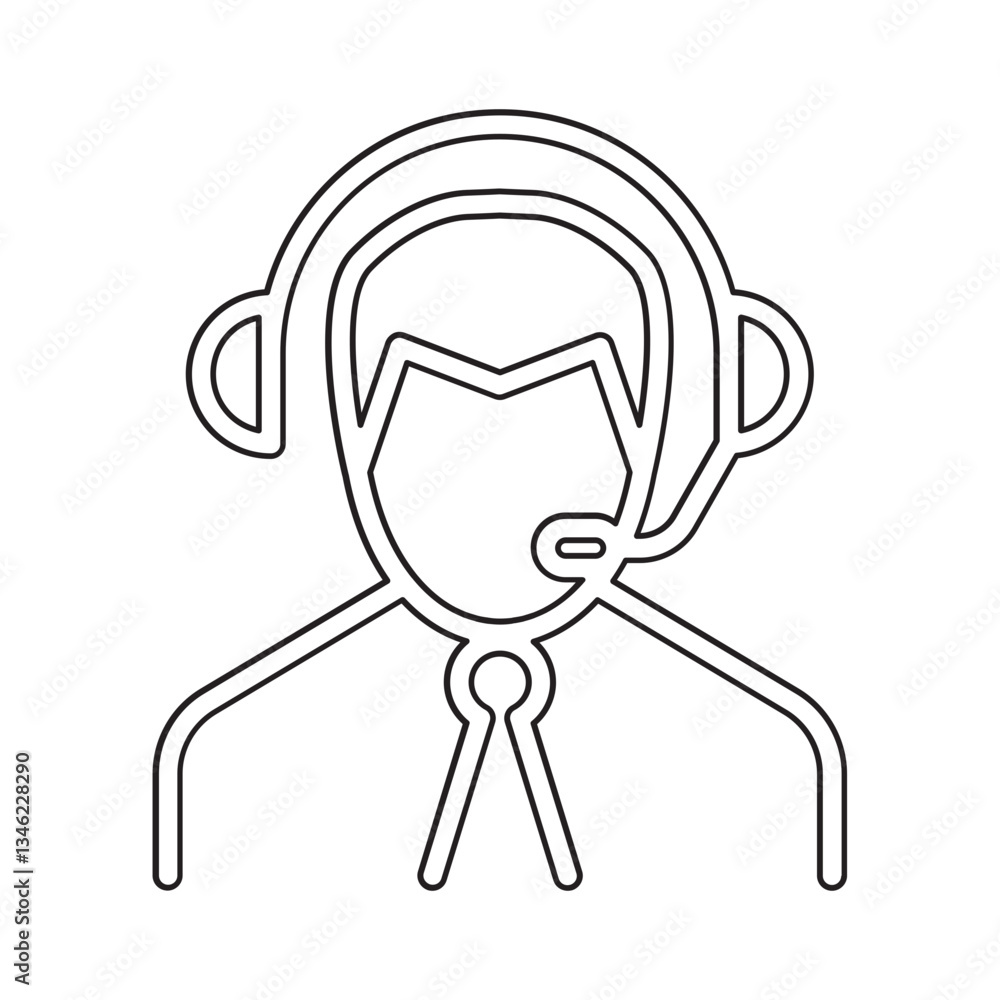 Obraz premium Customer service icon in line style