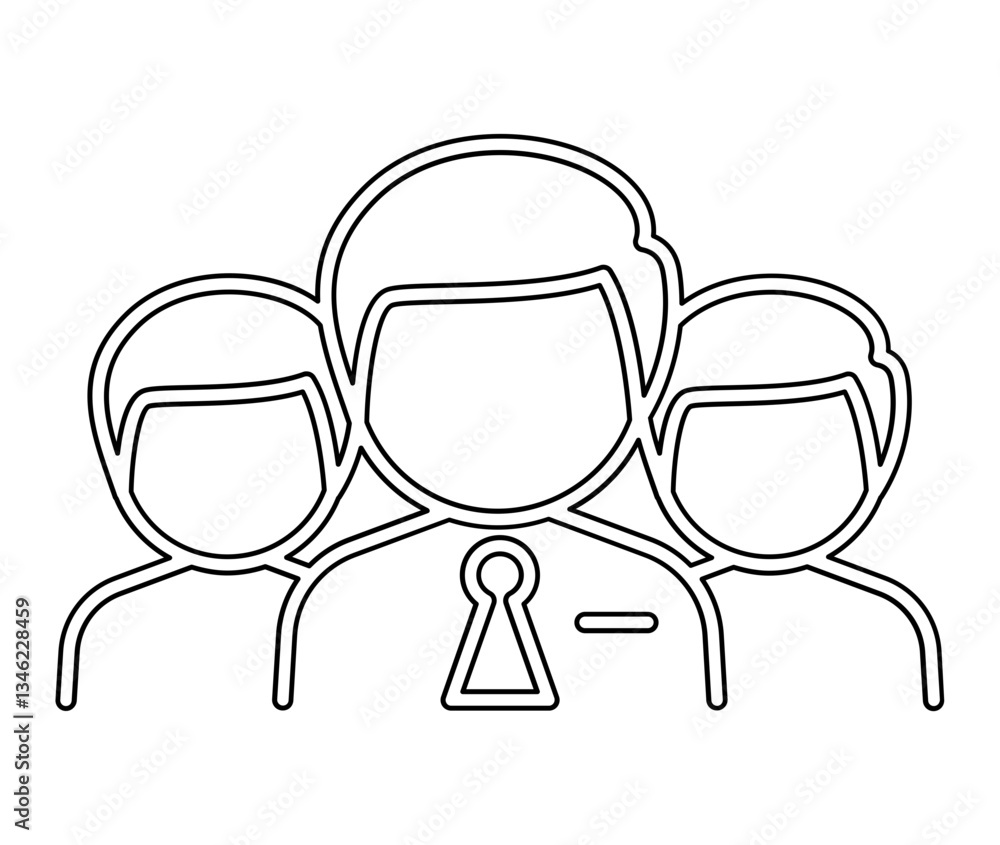 Obraz premium Business team icon in line style