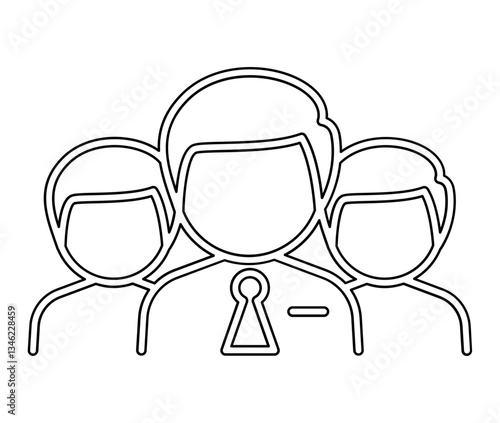 Business team icon in line style