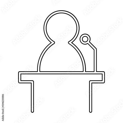Spokesperson icon in line style