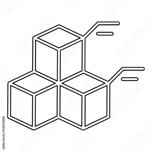 Data analysis icon in line style
