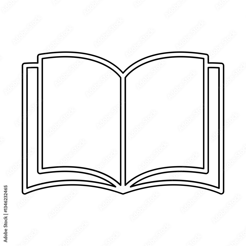 Book icon in line style Book icon in line style