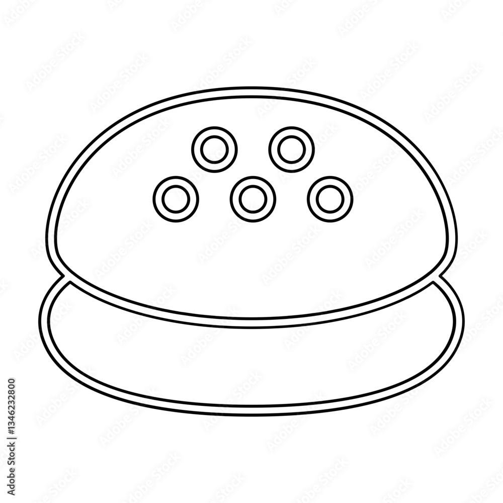 Macaron icon in line style Macaron icon in line style
