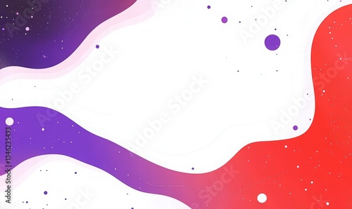 Cosmonautics Day. Abstract vector background for a website with a rocket. purple and red color scheme, space for custom text on a white backdrop