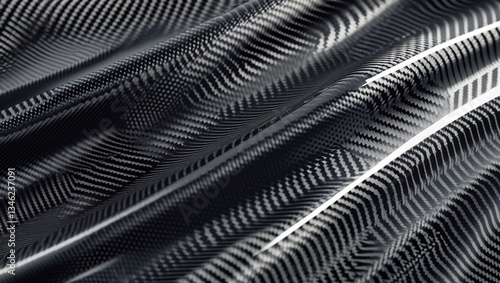 Wallpaper Mural Abstract Textile Surface: A close-up shot of a textured, interwoven fabric, creating dynamic patterns and a sense of depth, the elegant use of light reflecting across the surface. Torontodigital.ca