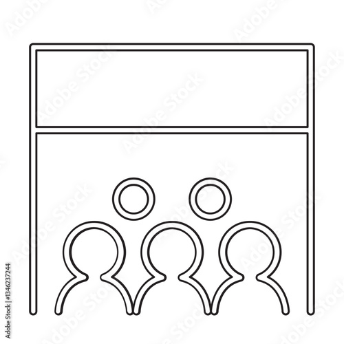 Protest icon in line style