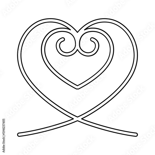 Heart icon in line style