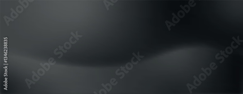 A smooth, dark gray background with a gradient texture. The gray background creates a sleek, modern look with subtle shading. Minimal abstract gradient wavy line vector background