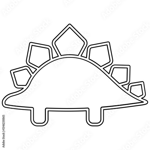 Dinosaur icon in line style