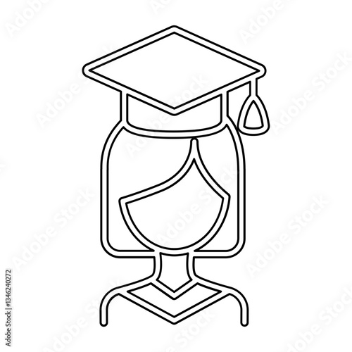 Graduate icon in line style