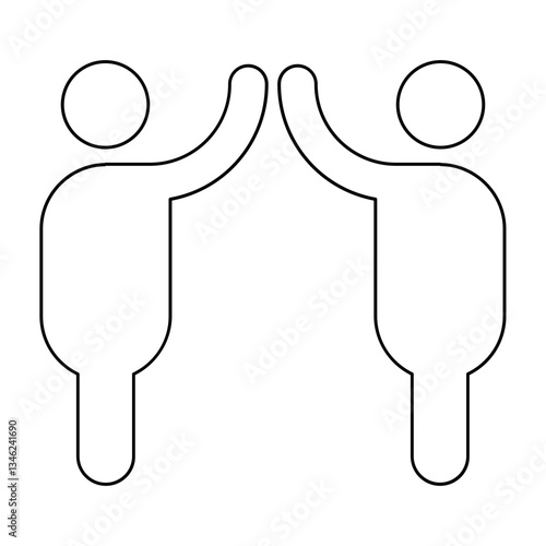 People icon in line style