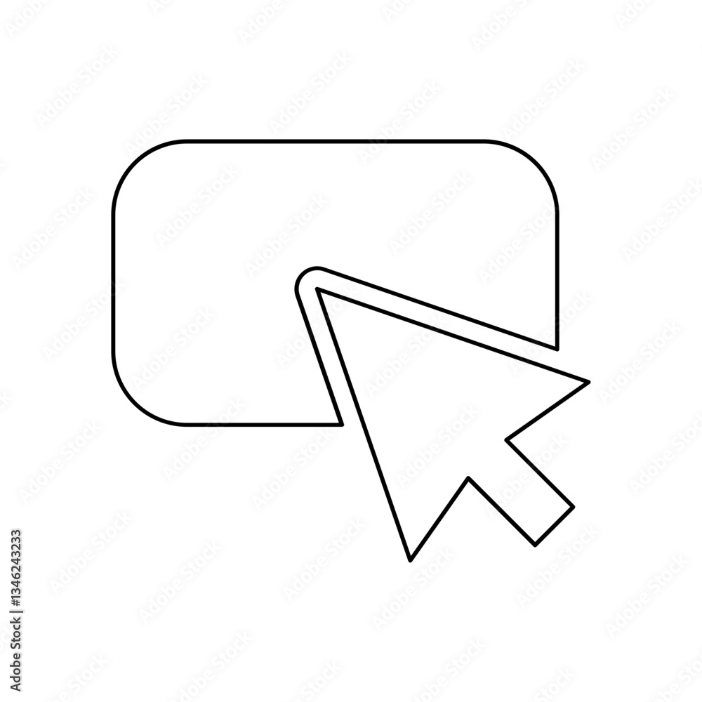 Cursor icon in line style Cursor icon in line style