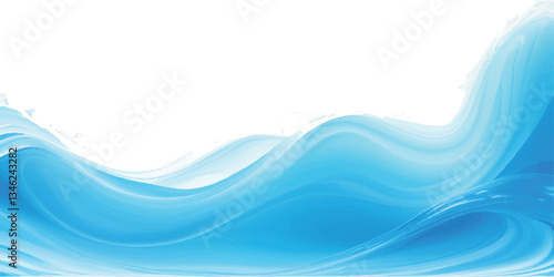 Creative Abstract Blue and White water ocean Motion Background with a Soft Gradient Curve and Text Space for Business and Marketing Graphics
