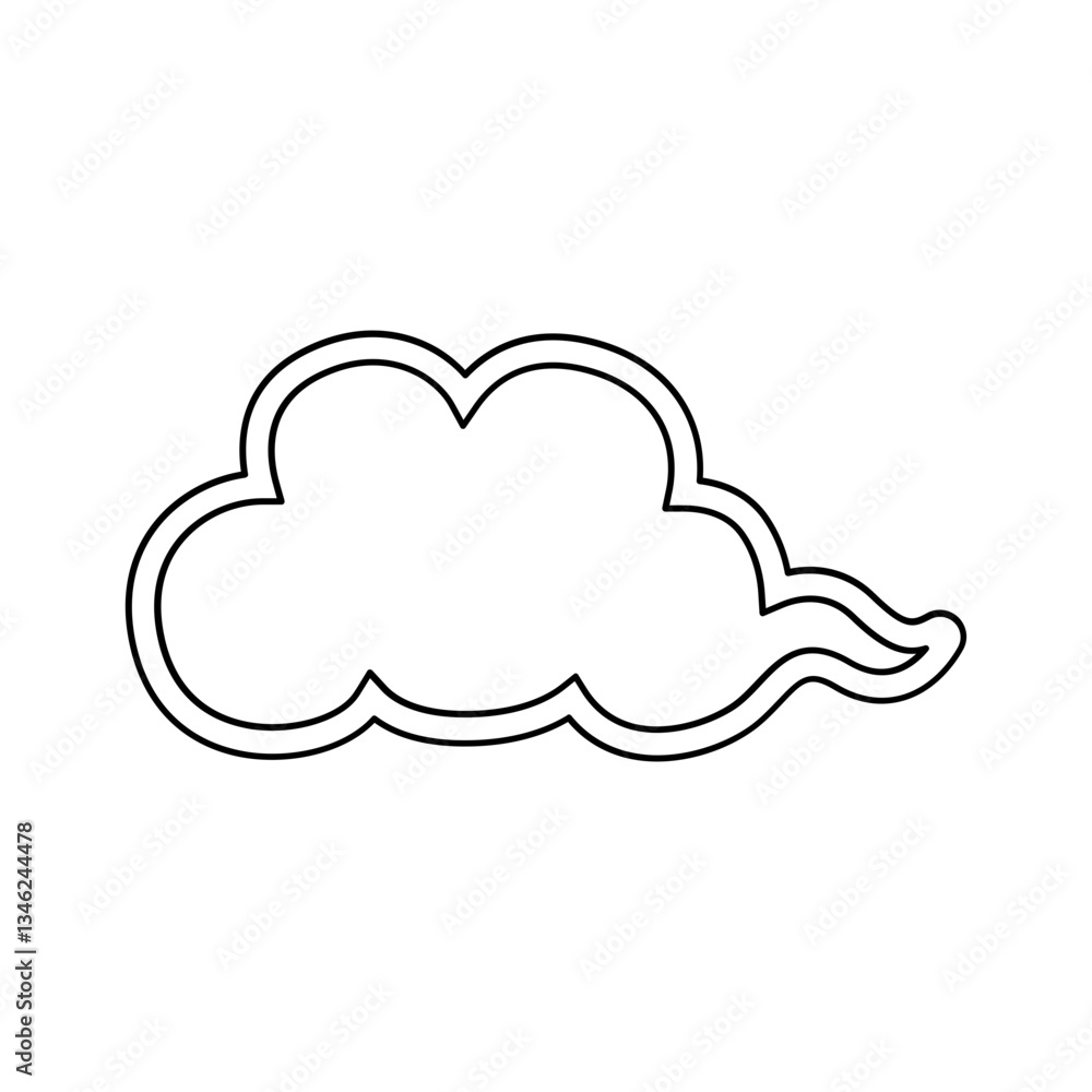 Cloud icon in line style Cloud icon in line style