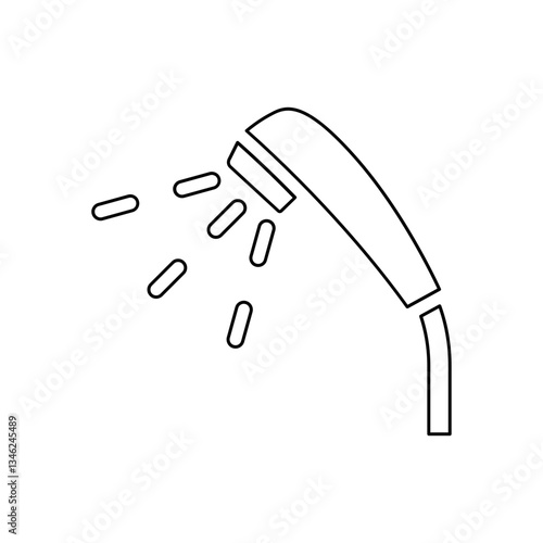 Shower icon in line style