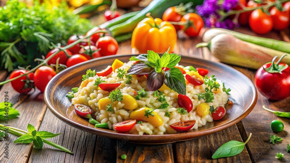Gourmet Risotto with Fresh Vegetables Gourmet Risotto with Fresh Vegetables