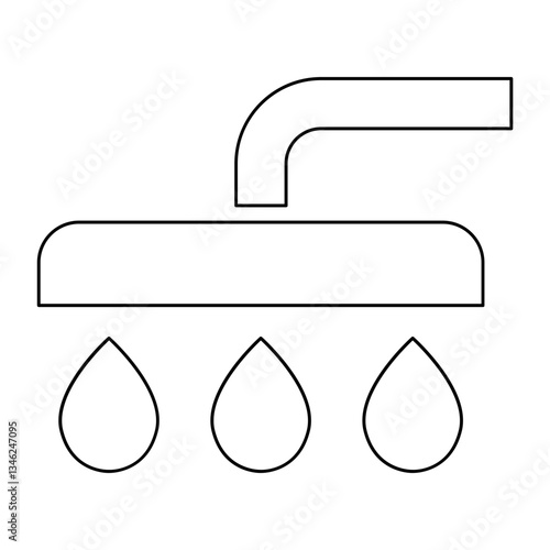 Shower icon in line style