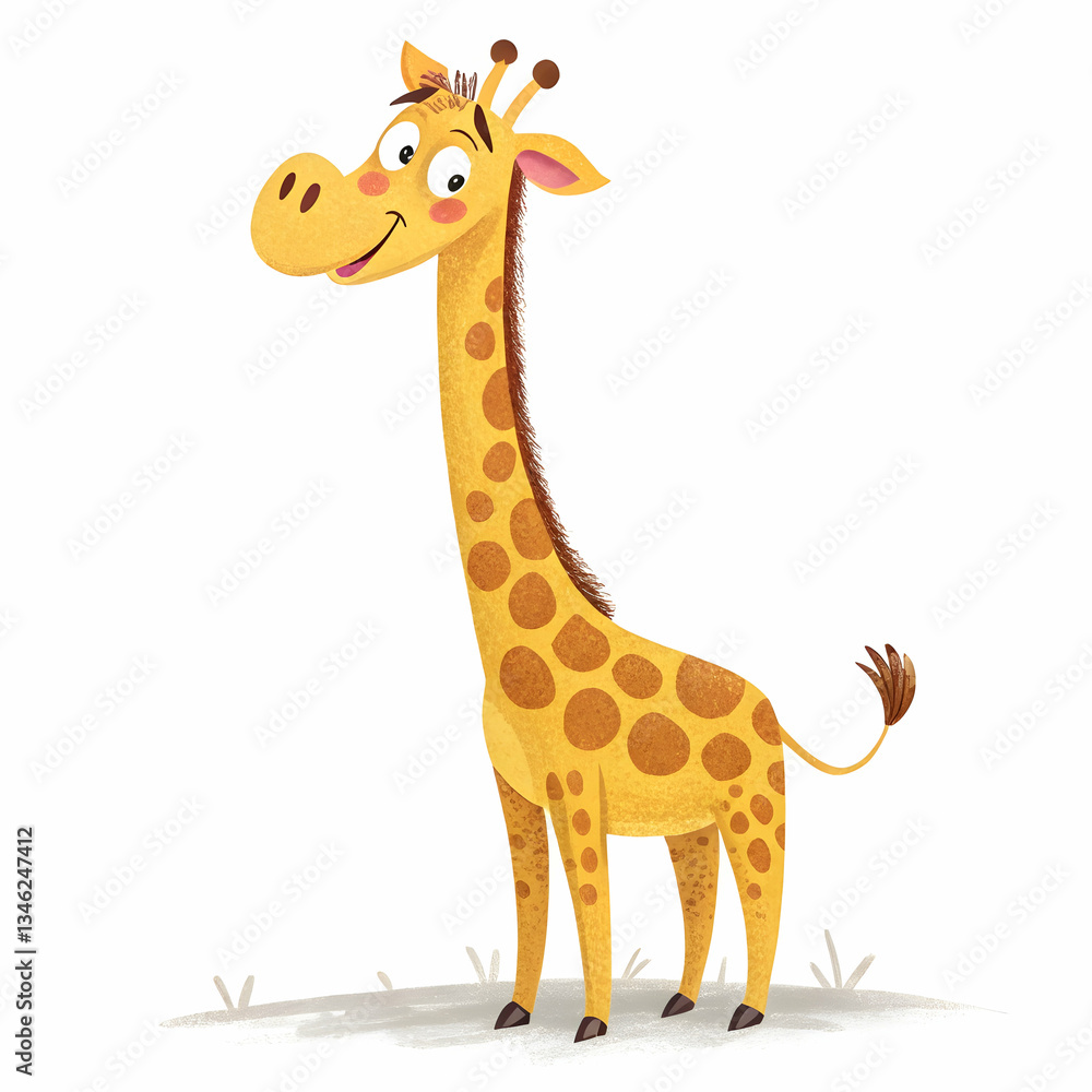 Obraz premium Giraffe vector illustration icon