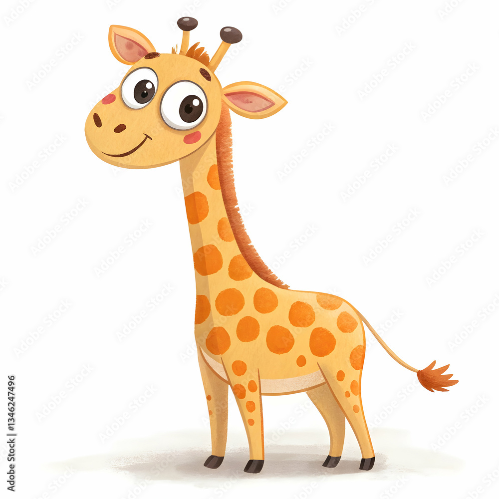 Obraz premium Giraffe vector illustration icon