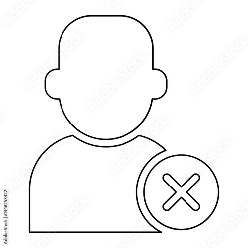 User error icon in line style