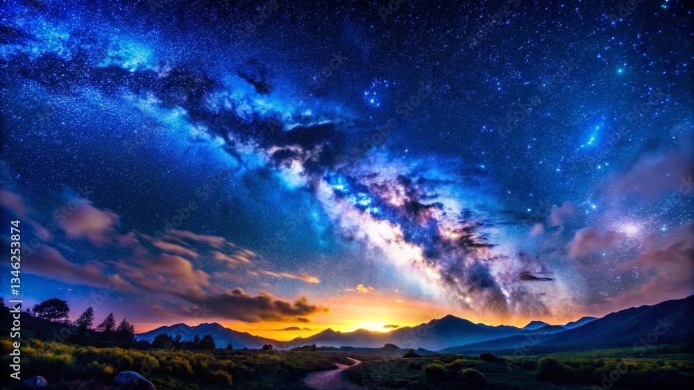 Milky Way Over Mountain Landscape Milky Way Over Mountain Landscape