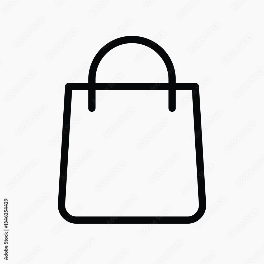 Shopping bag flat icon vector Shopping bag flat icon vector
