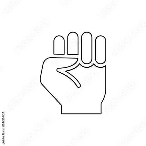 Fist icon in line style