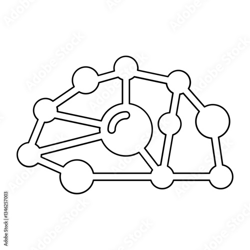 AI icon in line style