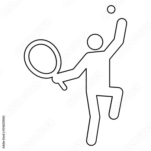 Serve icon in line style