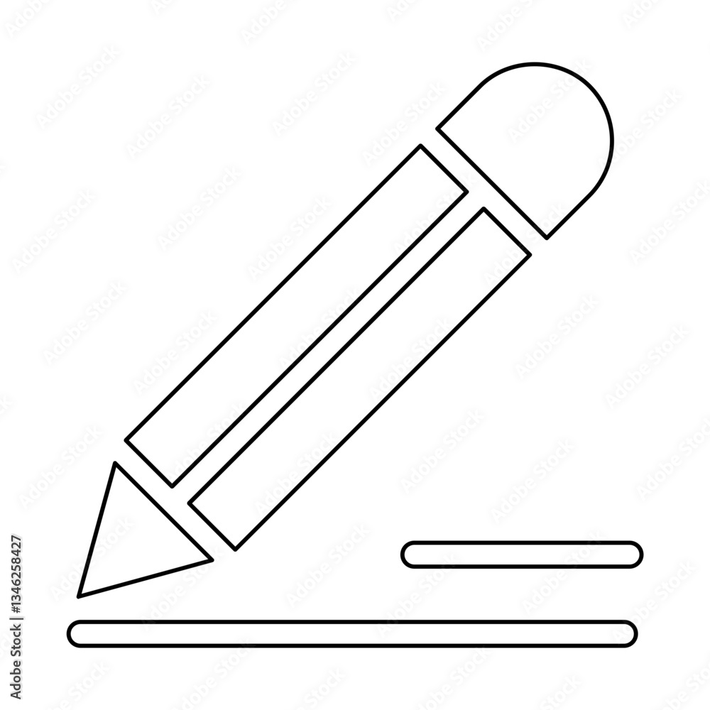 Writing icon in line style Writing icon in line style