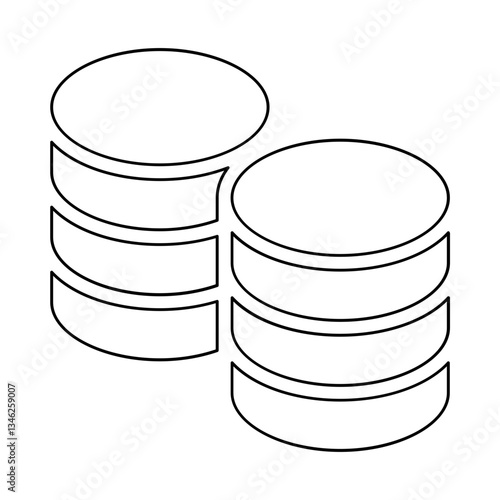 Database icon in line style