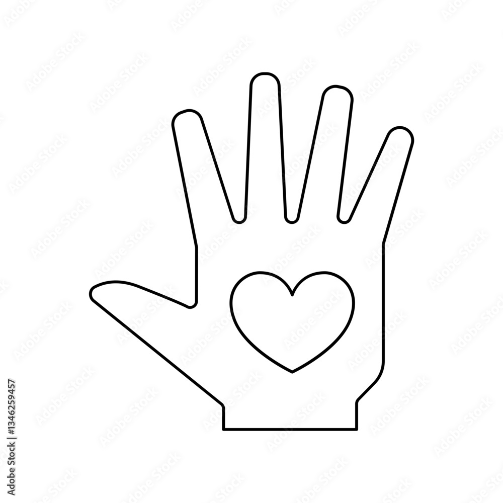 Obraz premium volunteer icon in line style